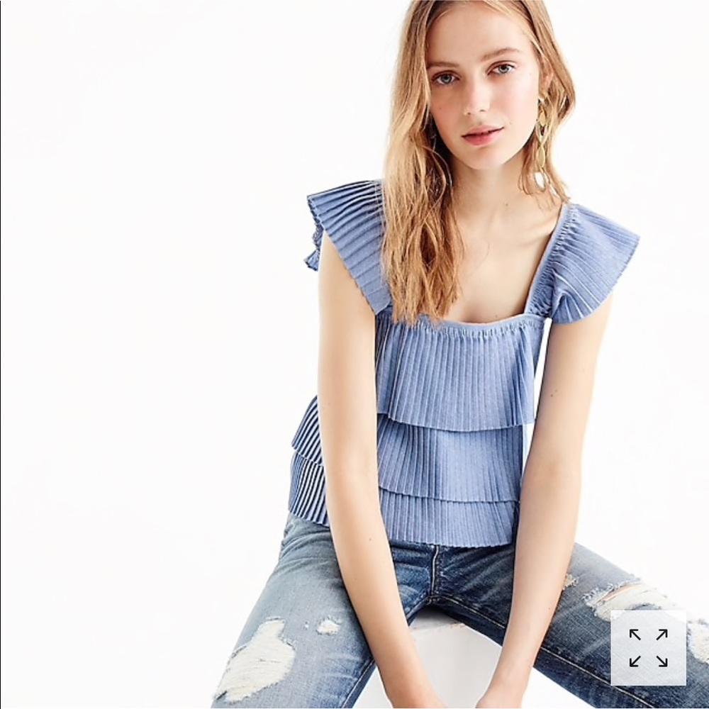 J Crew Pleated Tank Top